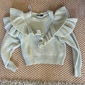 Green mink pink sweater